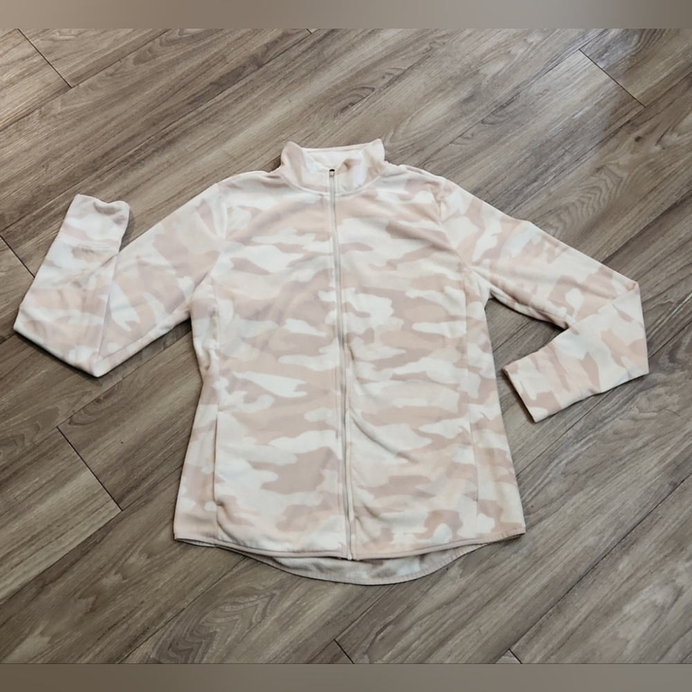 Old Navy Active Fleece Camo Zip-Up Jacket Sweater With Pockets Women's XL Tall - Picture 3 of 15